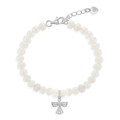Kids Guardian Angel Pearl Bracelet