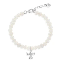 Kids Guardian Angel Pearl Bracelet