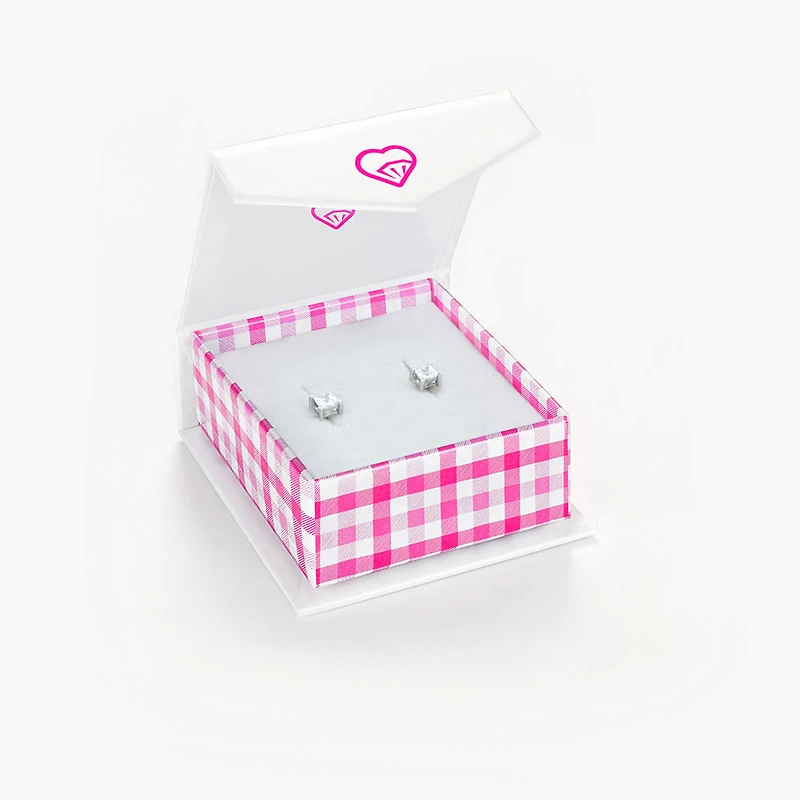 Kids 3MM Round Zirconia Earrings