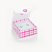 Kids 3MM Round Zirconia Earrings