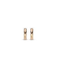 14.4MM Rose/Silver Huggie Earrings