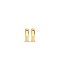 14.4mm Two Tone Huggie Earrings