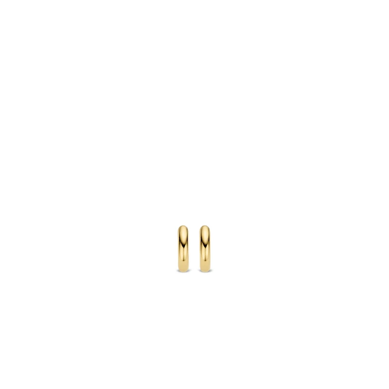 14.4mm All Golden Huggie Earrings