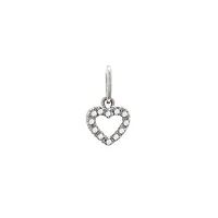 Open Heart Diamond Mini Pendant 14KW