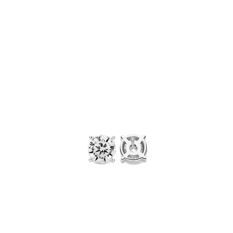 Basic Zirconia Stud Earrings 8mm