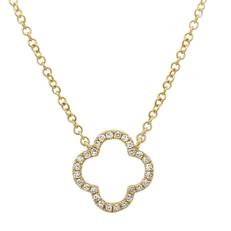 Open Clover Diamond Necklace