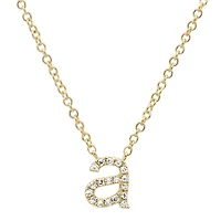 Lowercase Diamond Initial Necklace