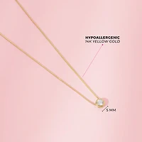 Bezel Set Zirconia Dot Kids Necklace