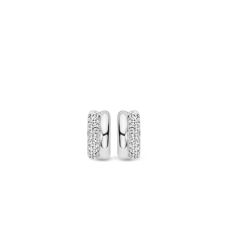 Twice as Nice Silver Huggie Earrings