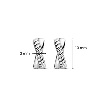 Braided Crossover huggie Earrings