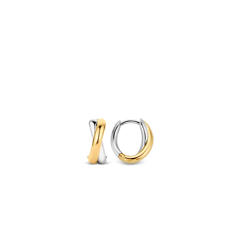 Twist Hoop Golden Earrings