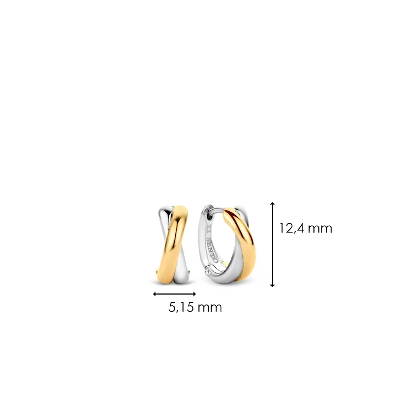 Twist Hoop Golden Earrings
