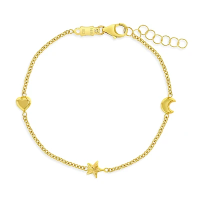 Heart, Star and Moon Kids Bracelet