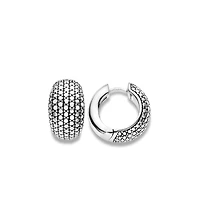 Silver Dipped Huggie Earrings