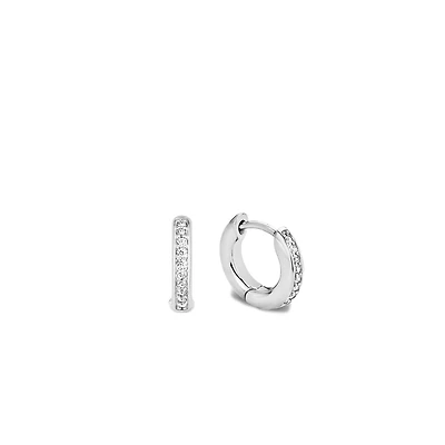 Basic Pave 14MM Huggie Earrings