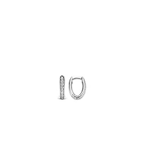Oval Huggie Pave Earrings
