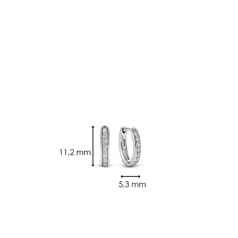 Oval Huggie Pave Earrings