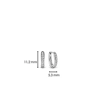 Oval Huggie Pave Earrings