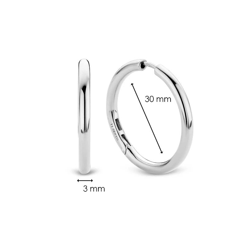 Basic Silver 30MM Hoop Earrings