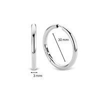 Basic Silver 30MM Hoop Earrings