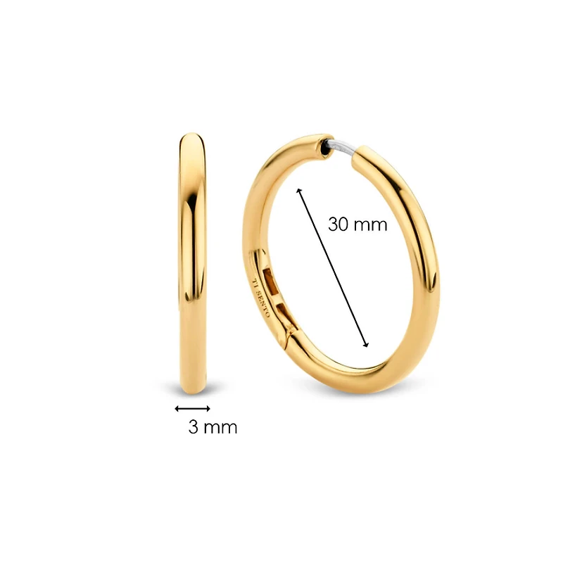 Basic Golden 30mm Hoop Earrings