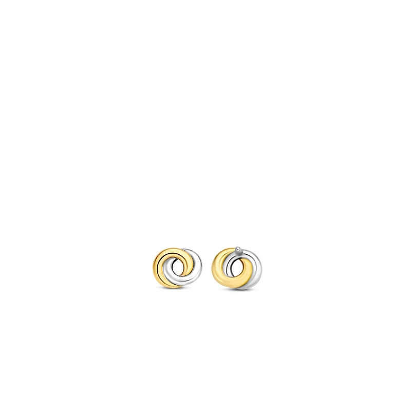 Infinite Wish Two Tone Earrings