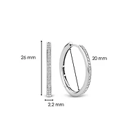 Classic Zirconia Hoop Earrings 26MM