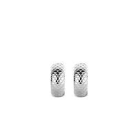 Snake Print Wide Huggie Earrings