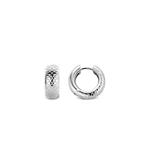 Snake Print Wide Huggie Earrings