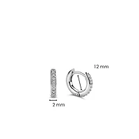 Basic 12MM Pave Huggie Earrings