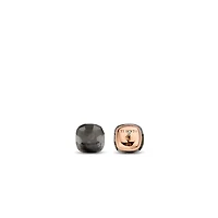 Grey and Rose Cushion Stud Earrings