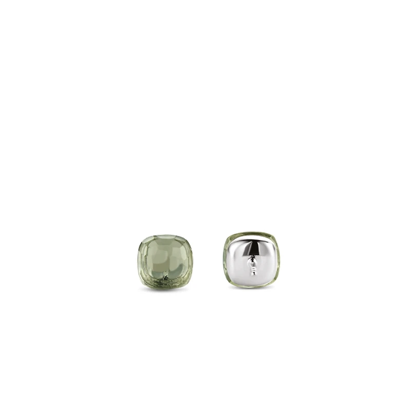Green Faceted Stud Earrings