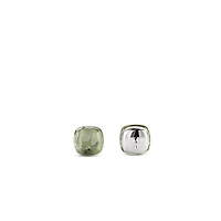 Green Faceted Stud Earrings