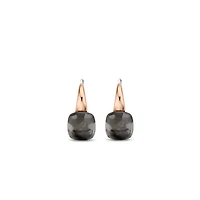 Faceted Cushion Grey Earrings