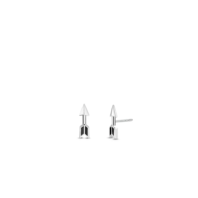 Black Onyx Arrow Stud Earrings