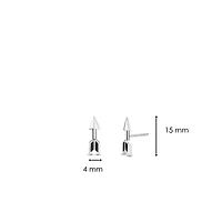 Black Onyx Arrow Stud Earrings