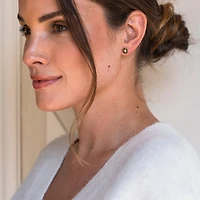 Star Disk Stud Earrings