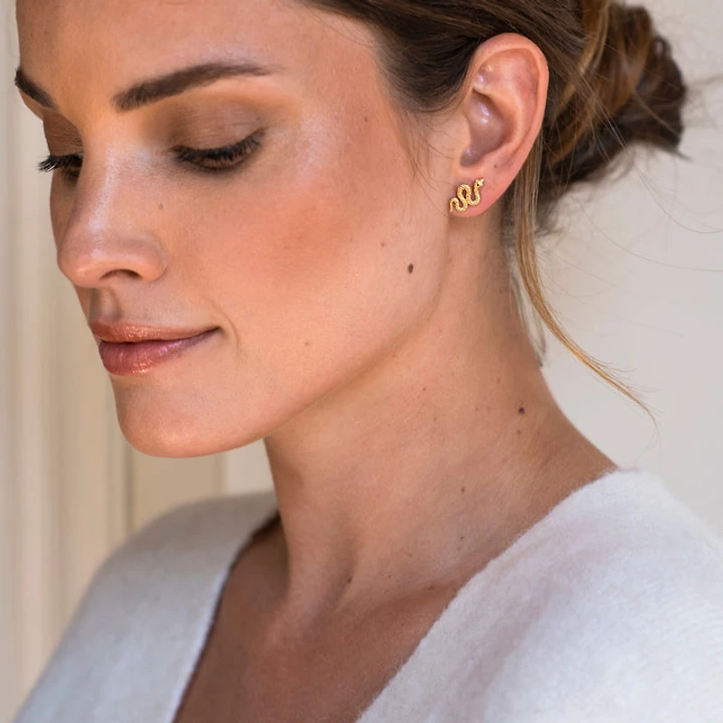 Enchanting Snake Stud Earrings