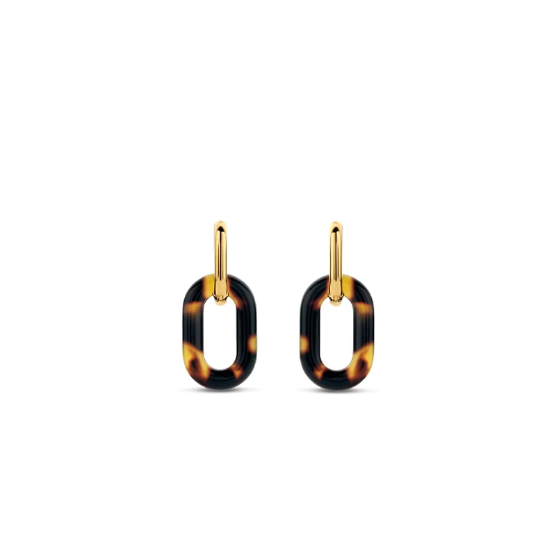 Tortoise Link Earrings