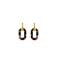 Tortoise Link Earrings