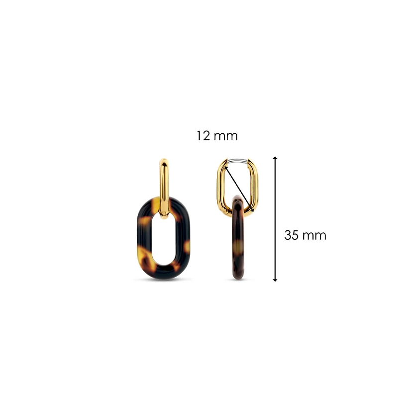 Tortoise Link Earrings