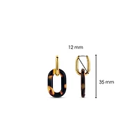 Tortoise Link Earrings