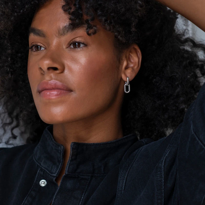 Paperclip Link Smooth Earrings