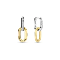 Paperclip Two Tone Earrings