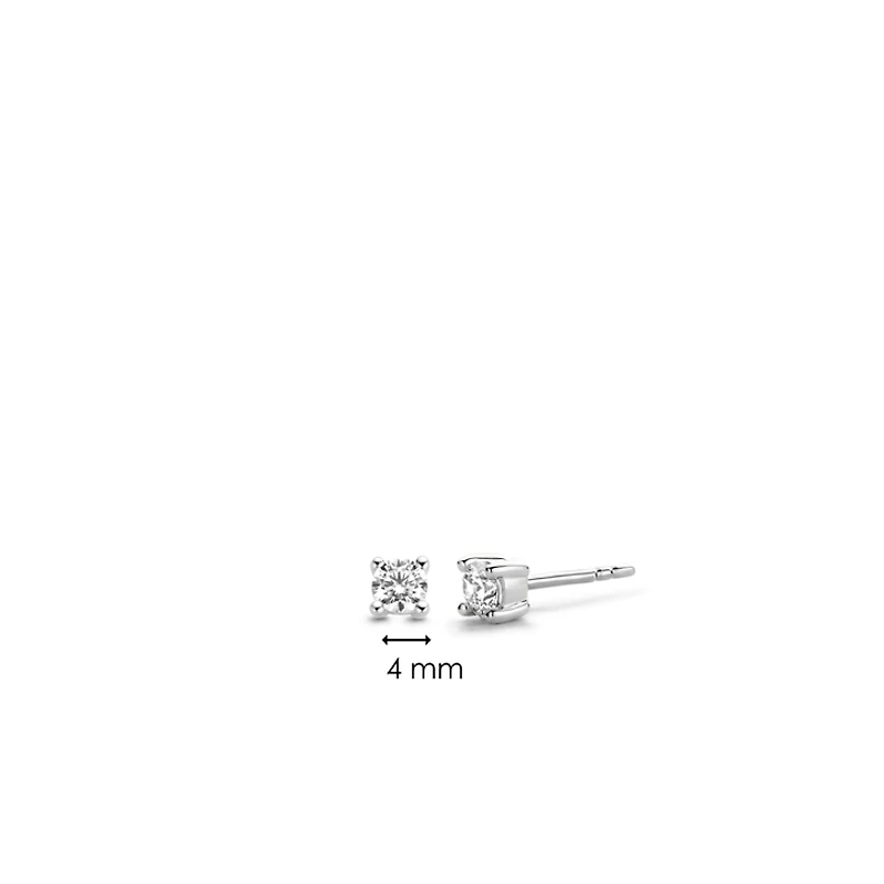 Basic 4MM Zirconia Stud Earrings