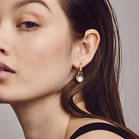 Oval Link Golden Earrings