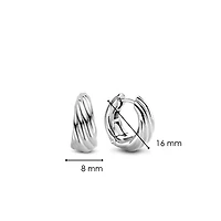 Wave 16mm Huggie Earrings