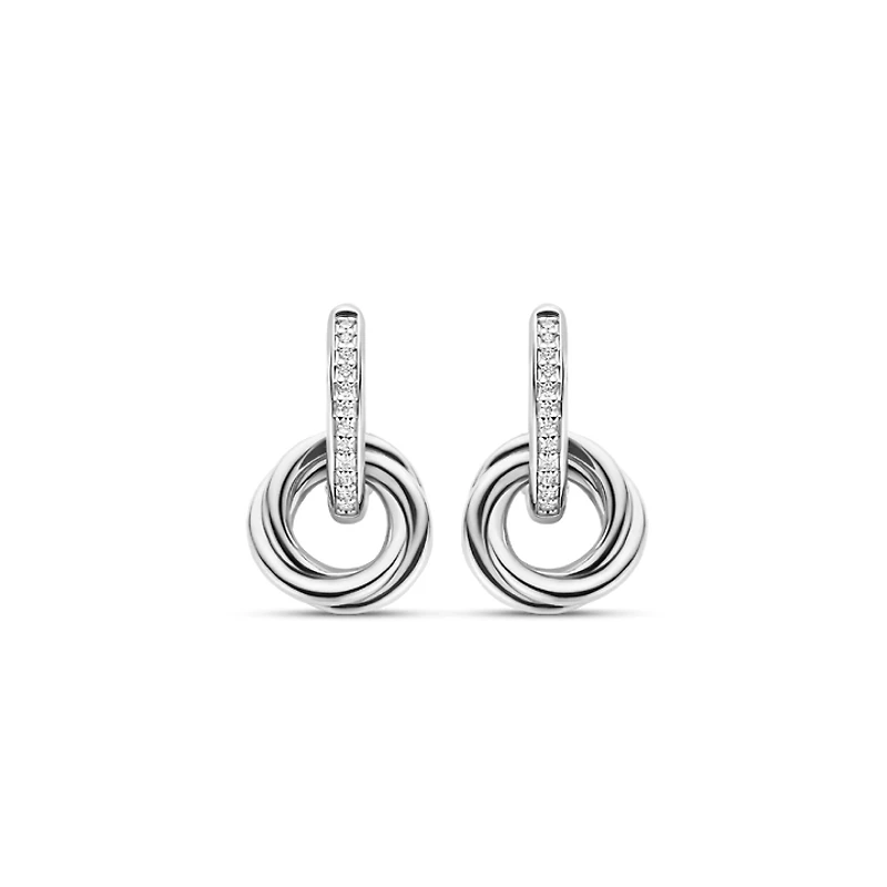 Modern Trinity Silver Earrings