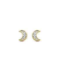 Crescent Moon Stud Earrings