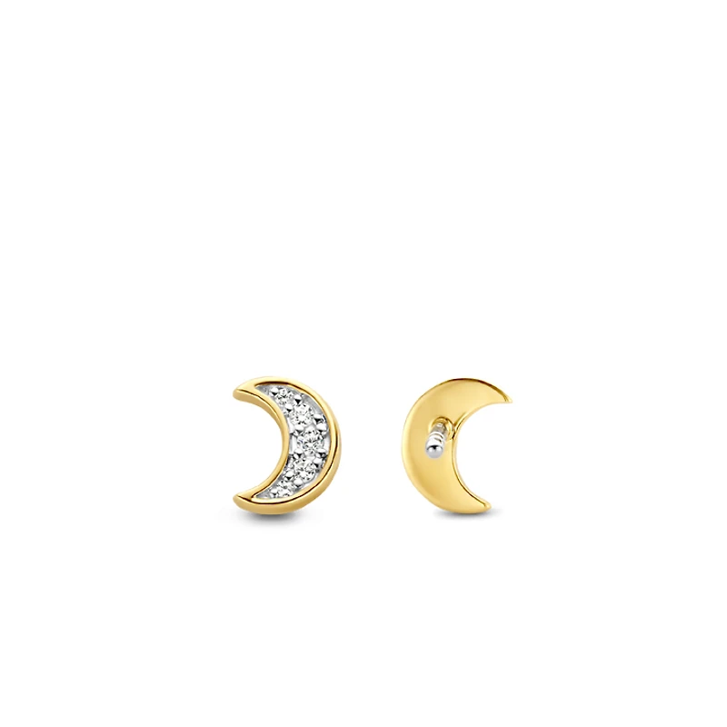 Crescent Moon Stud Earrings